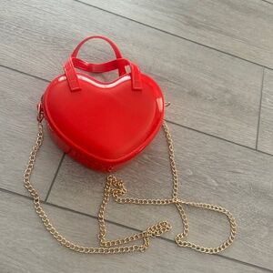 NEW red heart purse
